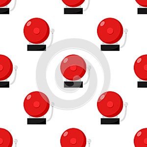 Ring School Alarm Icon Seamless Pattern photo