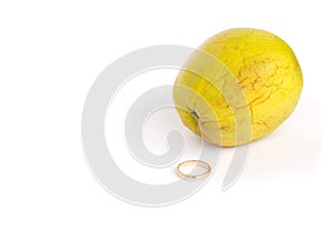 A ring and a shrivelled apple