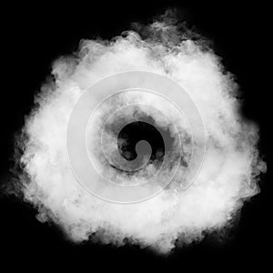 Ring Of Smoke On A Black Background Canvas