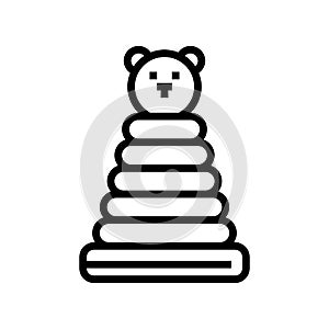 ring stacker line icon vector illustration