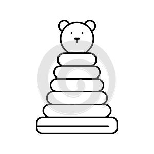 ring stacker line icon vector illustration