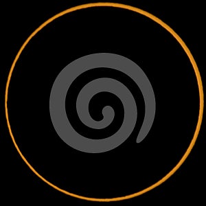 Ring of sun during annular eclipse