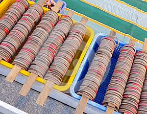 Ring toss game closeup