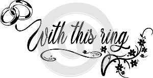 With this ring Wedding Clip Art