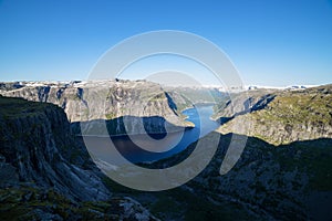 Ringedalsvatnet Lake near Trolltunga, Norway