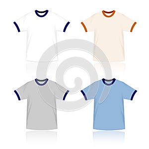 Ringer T-shirts blank templates photo