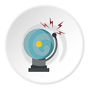 Ringing fire alarm bell icon circle