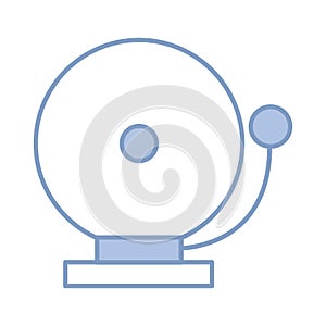 Ringing school bell icon. Vector