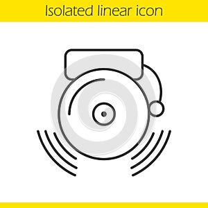 Ringing school bell linear icon