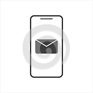 Ringing smartphone icon. Mobile phone ringing or vibrating flat icon for apps and websites