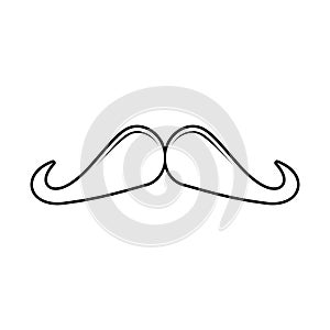 Ringmaster Moustache Icon Vector