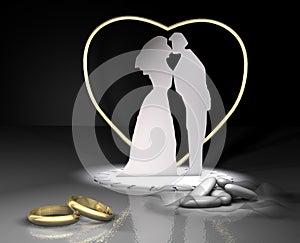 Rings and comfit wedding