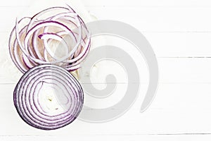 Rings of purple onion.