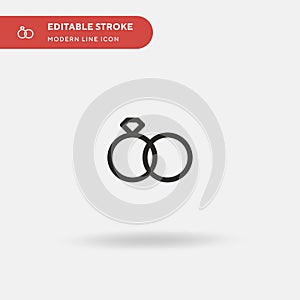 Rings Simple vector icon. Illustration symbol design template for web mobile UI element. Perfect color modern pictogram on