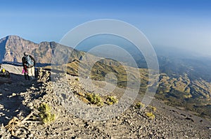 Rinjani mount hikers