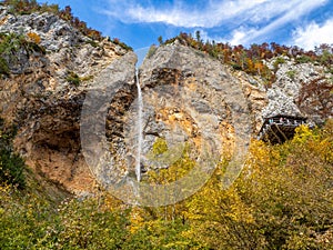 Rinka falls in Logar valley, Slovenia