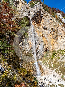 Rinka falls in Logar valley, Slovenia