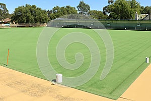 Rinks on an outdoor bowling green