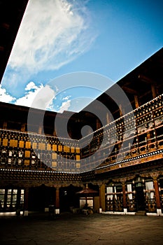 The Rinpung Dzong Fort in Paro city, Bhutan