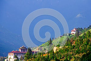 Rinpung Dzong is a large dzong - Buddhist monastery