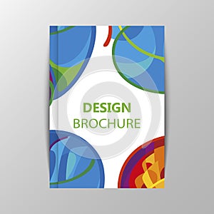 Rio 2016 Olympics brochures with abstract background.