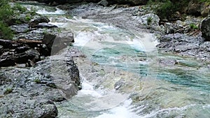 Rio Ara river Bujaruelo in Valle de Ordesa valley Pyrenees Huesca Aragon