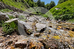 Rio Arno River in Abruzzo, Gran Sasso National park