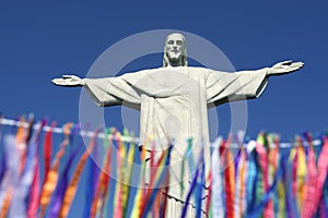 Rio Carnival Celebration at Statue of Corcovado photo