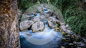 Rio Castril falling through the rocks in the Cerrada del Rio Castril_2 photo