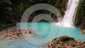 Rio Celeste River Waterfall photo