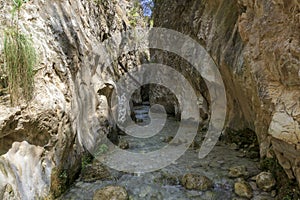 The Rio Chillar hiking trail. Nerja, Malaga, Spain photo