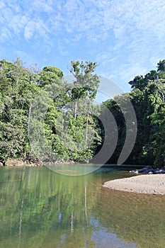 Rio Claro river in Corcovado National Park in Costa Rica