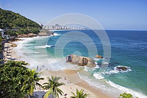 Rio de Janeiro, Brazil, the beach of the Sheraton hotel.