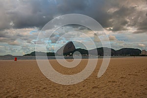 Rio de Janeiro, Brazil: Beautiful landscape overlooking the Flamengo beach in cloudy weather