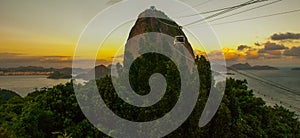 Rio de Janeiro, Brazil: Cable car and Sugar Loaf mountain in Rio de Janeiro