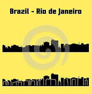 Rio de Janeiro, Brazil city silhouette