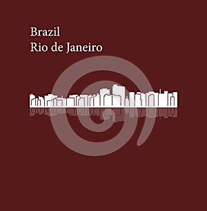 Rio de Janeiro, Brazil city silhouette