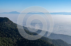 Rio de Janeiro, Brazil, Maracana, Stadium, Corcovado, skyline, aerial view, panoramic, mountain, city, nature