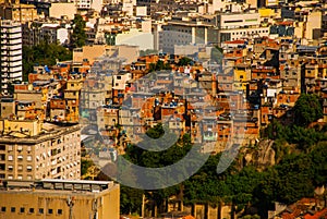 Rio de Janeiro, Brazil: Favela, crowded Brazilian slum in Rio de Janeiro