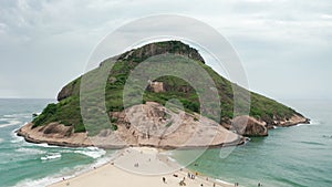 Rio de Janeiro, Brazil. Panorama highlighted the beach, mountain and ocean