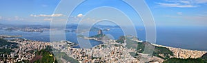 Rio de Janeiro, Brazil. Suggar Loaf viewed from Corcovado.