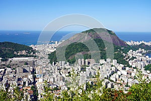 Rio de Janeiro cityscape from Mirante Dona Marta panoramic terrace, Brazil photo