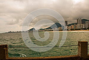 Rio de Janeiro, Copacabana beach, Brazil: Beautiful landscape with sea and beach views. The most famous beach in Rio de Janeiro