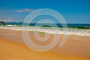 Rio de Janeiro, Copacabana beach, Brazil: Beautiful landscape with sea and beach views. The most famous beach in Rio de Janeiro