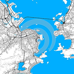 Rio de Janeiro vector map photo