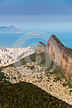 Rio de Janeiro Mountains, Urban Aereas, Ocean in the Horizon photo