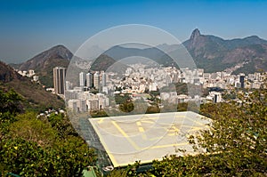 Rio de Janeiro Skyline with Helipad