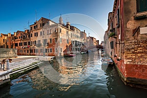 Rio de S. Pantalon Canal in Venice, Italy photo