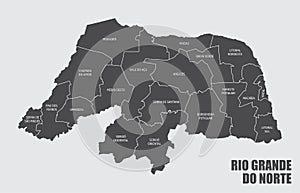 Rio Grande do Norte State regions map photo
