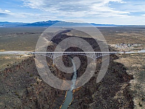 Rio Grande Gorge and bridge near Taos, New Mexico